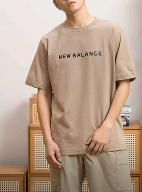 New Balance男女联名插画圆领休闲短袖T恤5ED26201-LBE