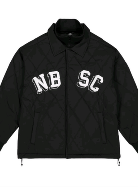 New Balance男保暖运动拉链翻领棉服AMJ34310-BK