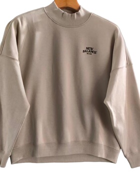 New Balance 女款休闲时尚简约LOGO常规立领卫衣 NCD43262-LBE