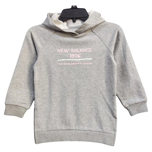 NEW BALANCE 女童春秋运动休闲连帽套头卫衣7C833172-MGR