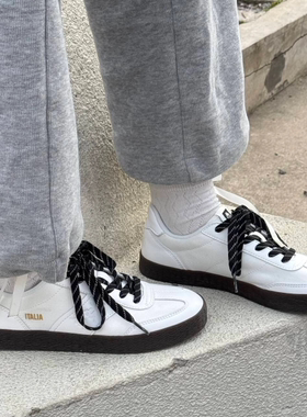 男女简约时尚休闲小白鞋低帮德训鞋K0FX5CC06F-012