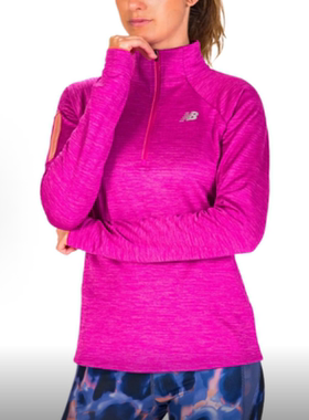 【微瑕】New Balance 纯色Logo印花半拉链夹克 女款 WT13269-MP2