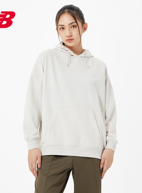 NEW BALANCE  女款运动休闲连帽卫衣针织上衣 AWT23342-MBM