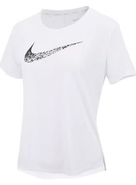 nike耐克女子SWOOSH RUN跑步运动速干短袖T恤DM7778-100