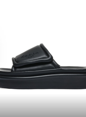 女款百搭舒适透气增高轻便防滑一字拖鞋K0E45LT48J-990