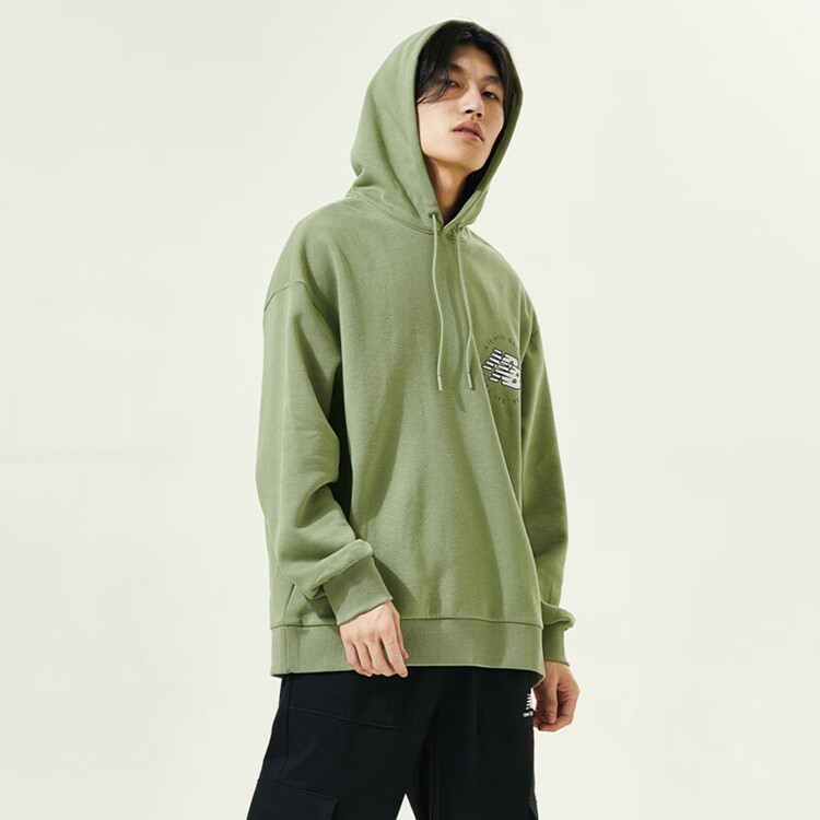 NEW BALANCE NB 男款秋款加绒连帽针织卫衣AMT23348-OLF