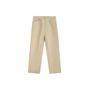 New Balance 纯色Logo印花梭织纽扣直筒休闲裤 女款 AWP31360-BNN