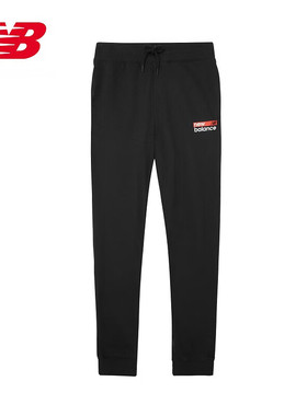 NEW BALANCE NB男裤简约休闲针织束腿抽绳显瘦运动长裤MP03905-BK