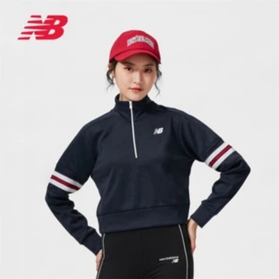New Balance NB女款立领简约时尚针织套头衫卫衣 AWT03134-ECL