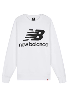 New Balance 男款时尚LOGO圆领卫衣套头衫AMT03560-WT