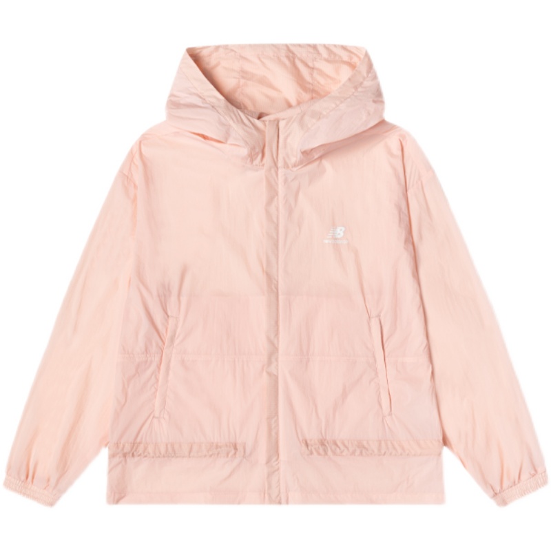 New Balance夏季女生防晒服运动连帽梭织外套轻薄5AC2U382-CR