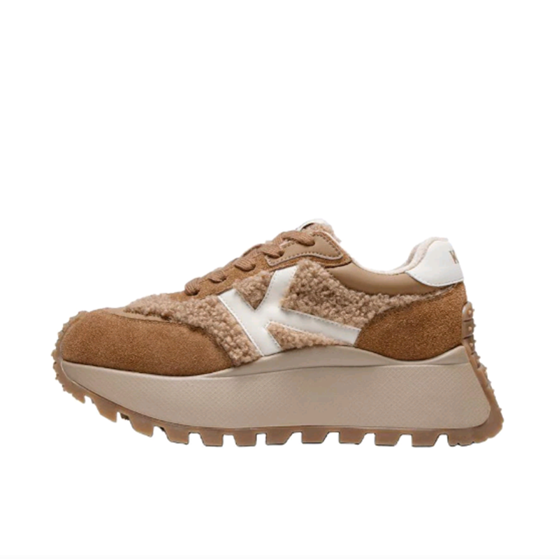 Kappa女舒适保暖防滑加绒增高厚底老爹鞋K0D85MC58CJ1-6510