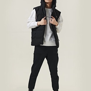 NEW BALANCE 男款秋冬季保暖连帽休闲运动羽绒马甲 NJD46101-BK