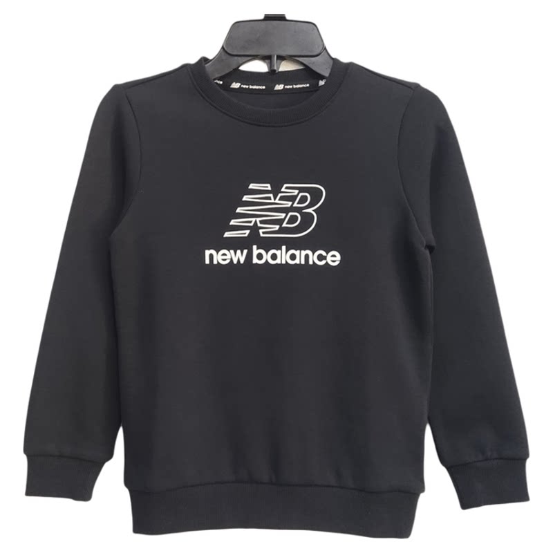 NEW BALANCE 儿童春秋运动休闲圆领套头卫衣7C84S053-BK