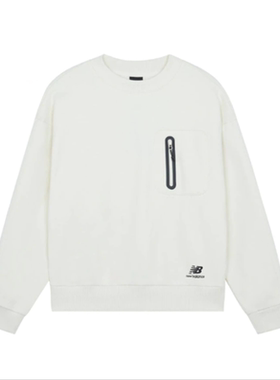 New Balance 纯色短款显瘦女款套头卫衣AWT14372-NMC