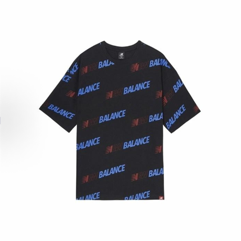 New Balance男女运动休闲印花潮流短袖T恤AMT03302-BK