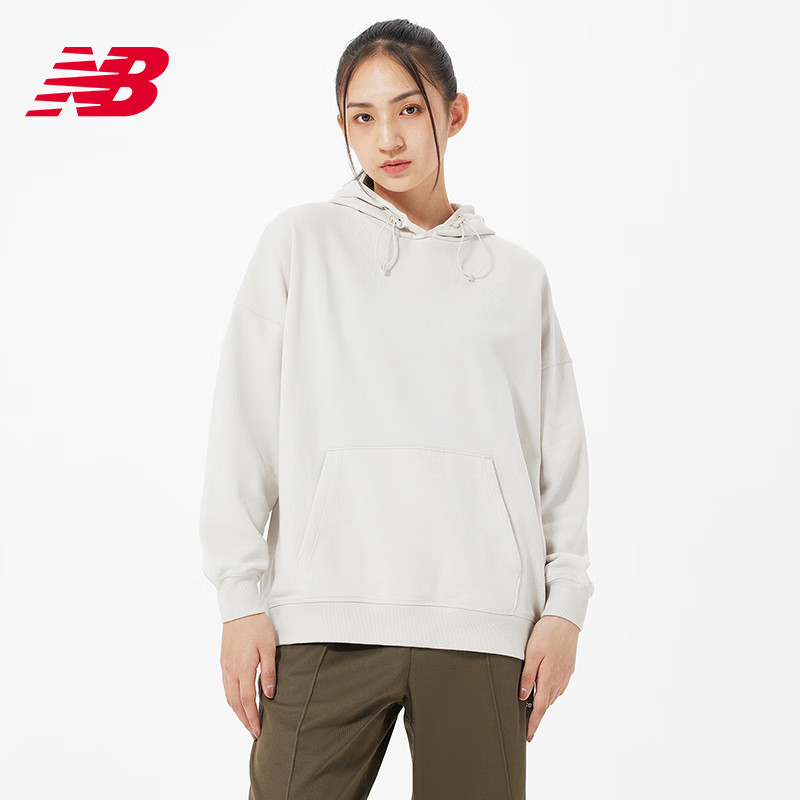 NEW BALANCE 女款运动休闲连帽卫衣针织上衣 AWT23342-MBM