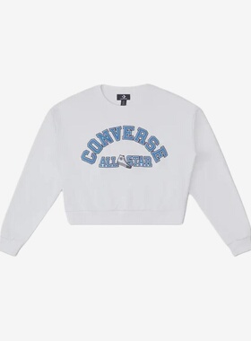 Converse_匡威运动女士字母印花短款卫衣套头衫10026777-A02