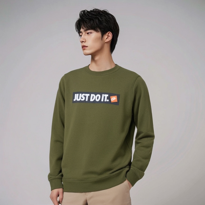 Nike/耐克男子秋冬加绒运动休闲套头衫卫衣 928699-395 AC2