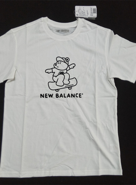 New Balance 夏季儿童运动休闲短袖T恤 7ED2S033-WT