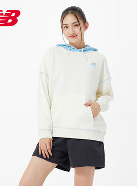 NEW BALANCE 女款运动休闲连帽卫衣针织上衣 AWT23342-CIC