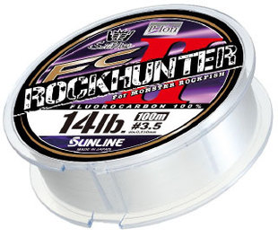 进口日本SUNLINE桑濑ROCK HUNTER氟碳线前导线海水根钓根鱼碳素线