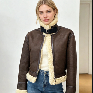 葡萄miki 冬日战歌 秋冬时髦百搭显瘦欧美风机车款经典外套