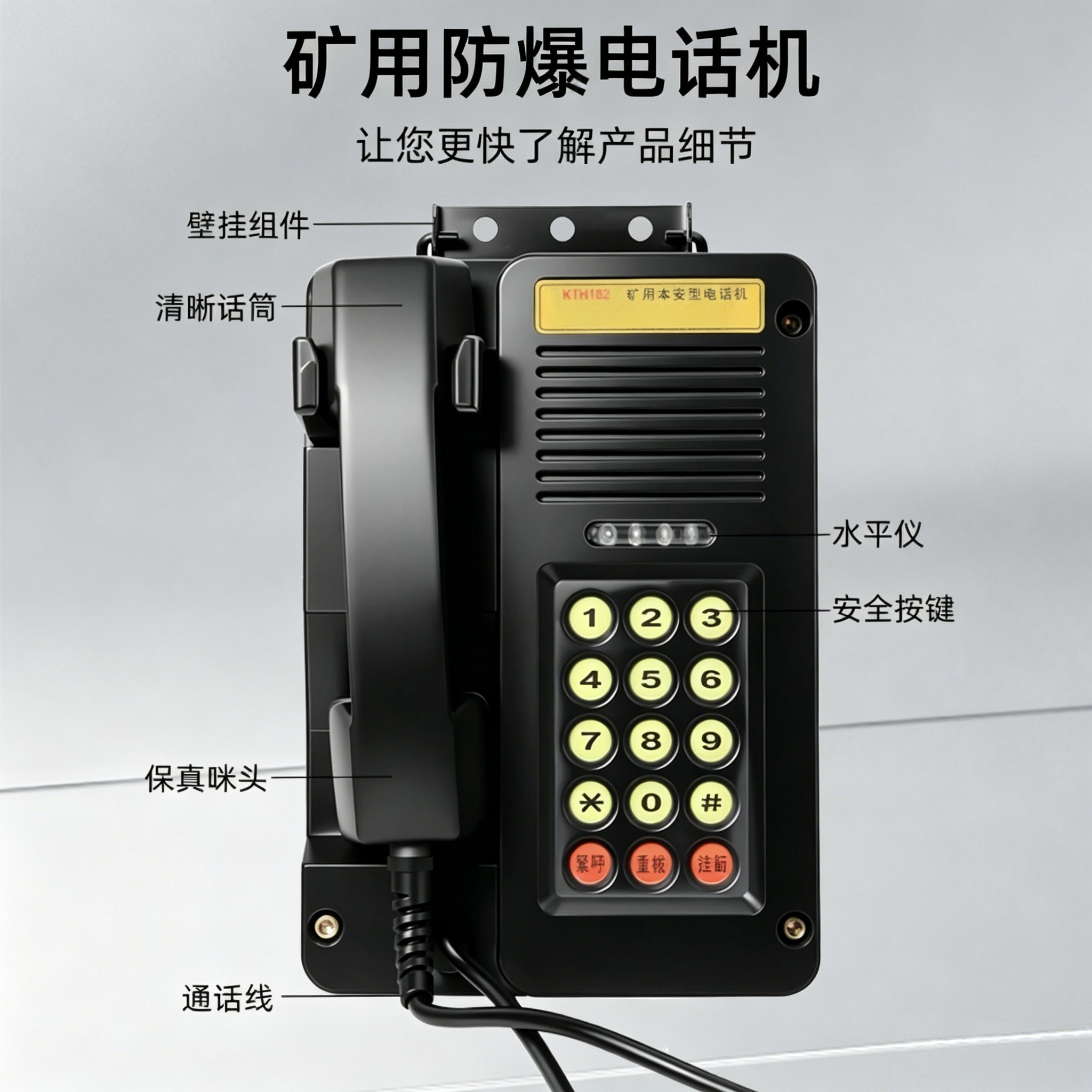 矿用电话防爆电话KTH182防水防潮防尘KTH15 KTH17电话机