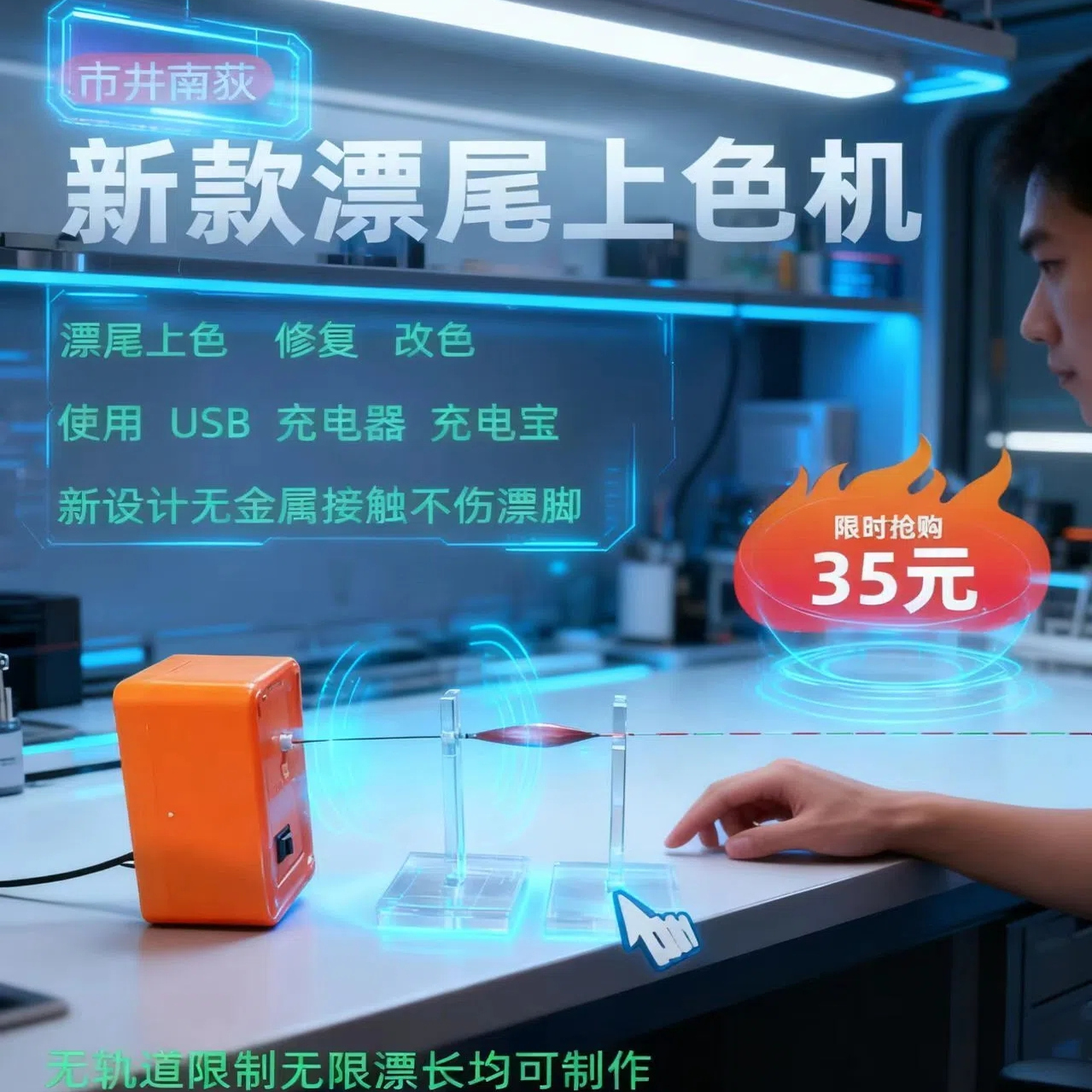 旧漂秒换新浮漂上色机