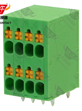 3.5mm炎牛连接器双层弹簧式PCB接线端子YN207RH/KF207RH/SPTD1.5