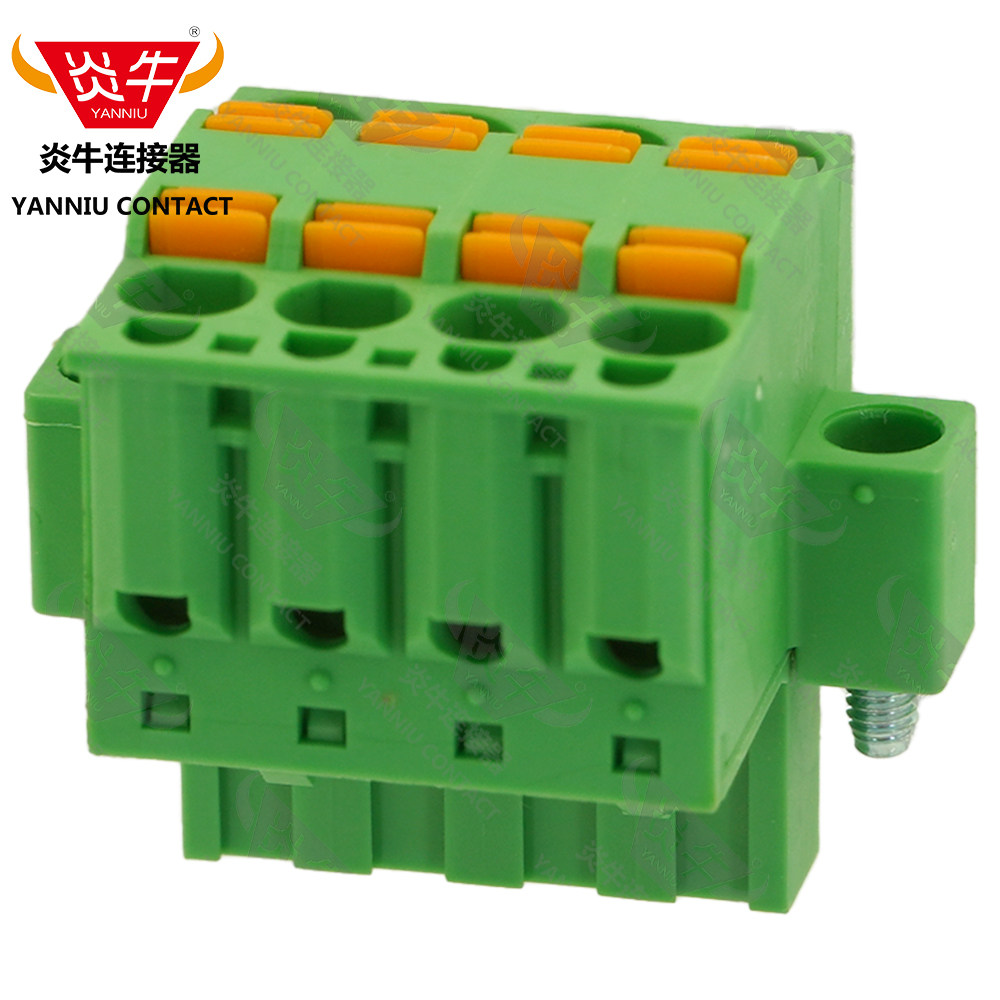 5.0mm炎牛凤凰弹簧插拔式PCB接线端子YN2EDGKDHM/KF/TFKC 2,5-STF