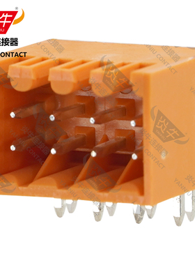 3.5mm双排弹簧插拔式PCB凤凰接线端子排 YN2EDGERC/KF2EDGERC