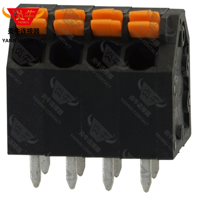 3.5mm炎牛连接器PLC免螺丝弹簧PCB接线端子YN736L/LA/LB/KFM736L