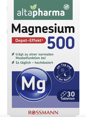 德国直邮 altapharma Magnesium 500mg 400mg 补充镁元素缓释片