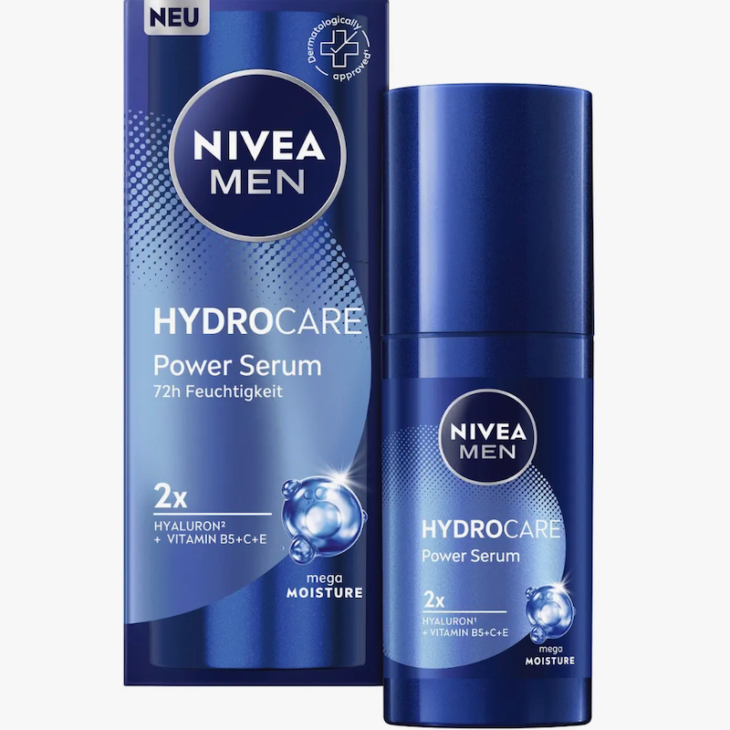 德国直邮 NIVEA MEN男士水活保湿精华 透明质酸 72小时焕亮护理