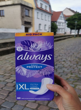 德国直邮dm超市原装进口Always超薄透气绵柔护垫76/74片 淡香无香