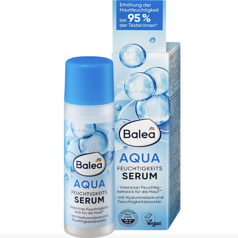 德国直邮 Balea芭乐雅AQUA精华乳液 玻尿酸蓝藻保湿补水柔软30ml