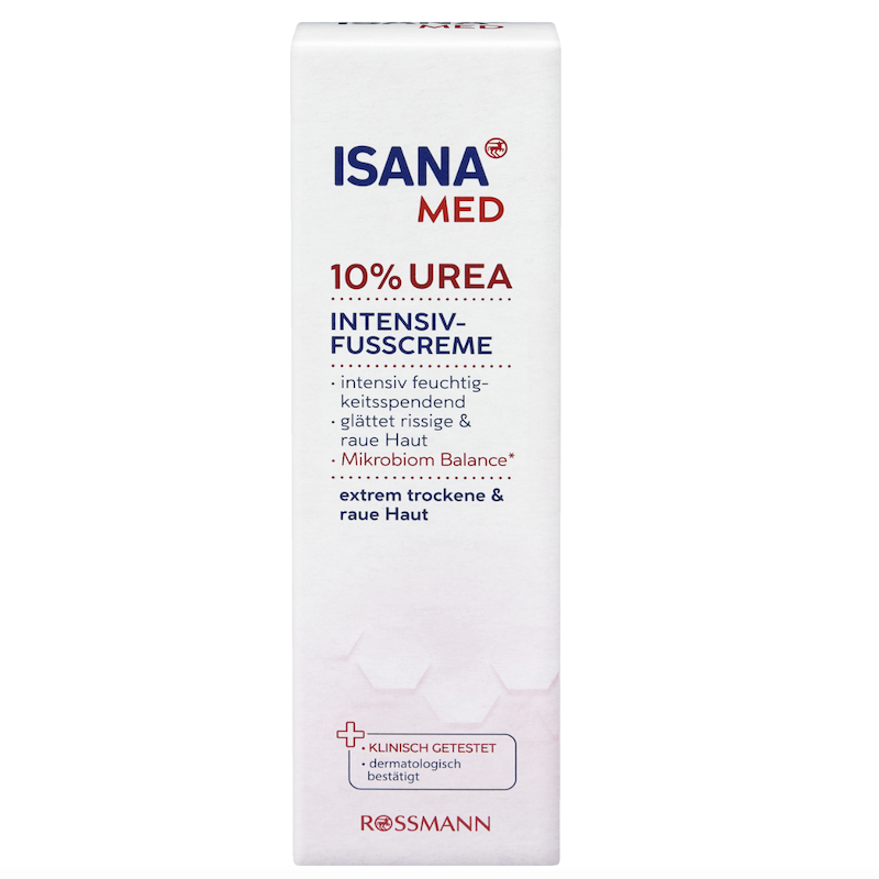 德国直邮 ISANA MED超敏感尿素滋润护足霜 防裂 修护肌肤再生75ml