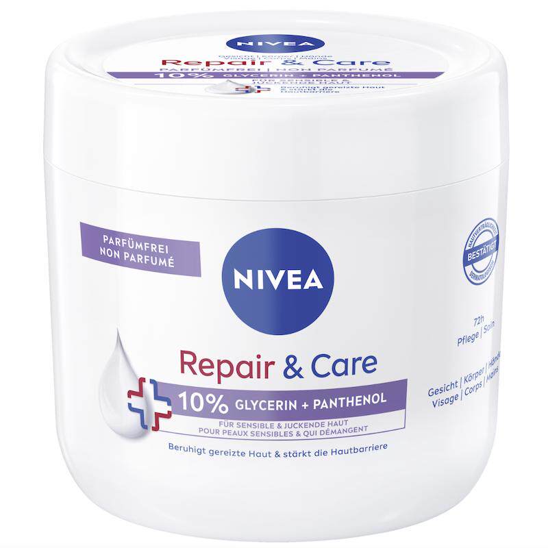 德国直邮 Nivea Repair Care72小时保湿修护护理护肤面霜 身体乳