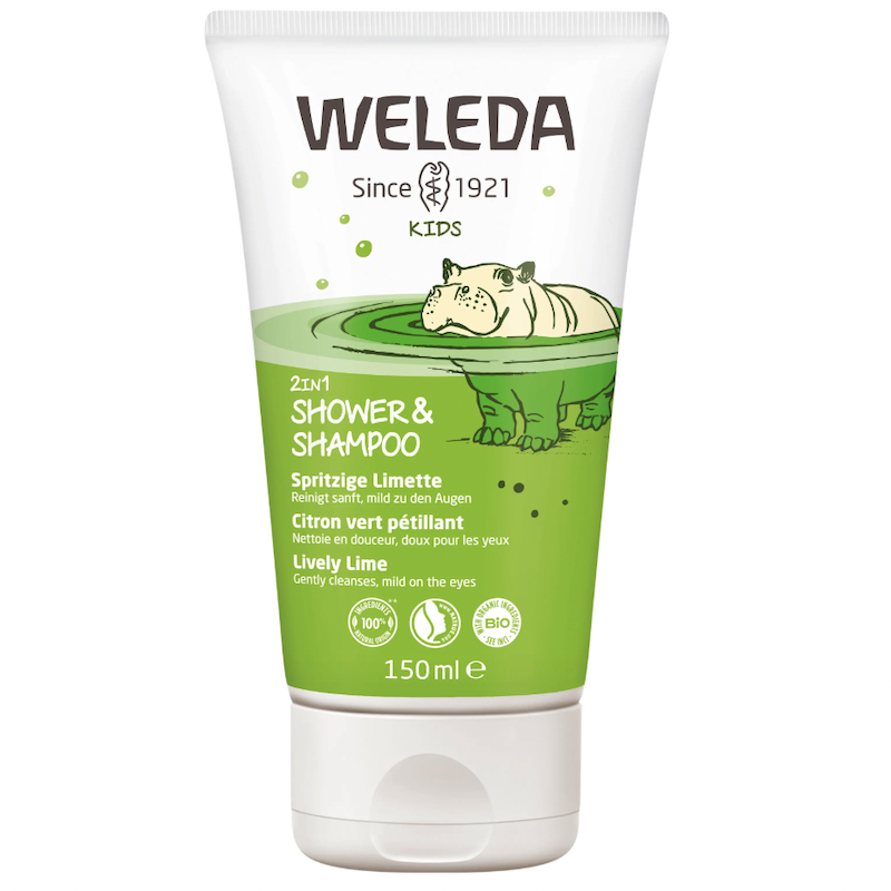 德国直邮 WELEDA Kids 2in1有机儿童青柠鲜橙洗发水沐浴乳二合一