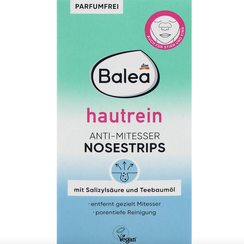 德国直邮 Balea水杨酸茶树油鼻贴 活性炭清洁毛孔 下巴额头鼻部