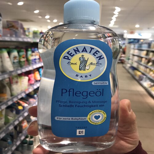 德国直邮Penaten贝娜婷婴儿宝宝护理按摩油 轻柔保湿润肤油 500ml