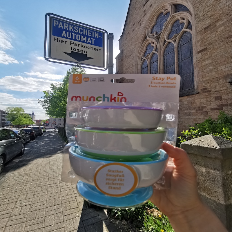 德国直邮 munchkin新生婴儿宝宝辅食碗儿童6个月吸盘防摔儿童餐具