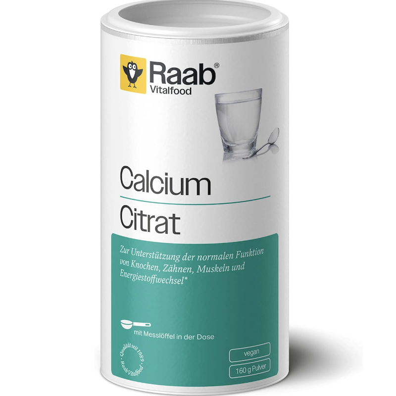 德国直邮 Raab Vitalfood 柠檬酸钙胶囊 膳食补充剂 骨骼牙齿肌肉