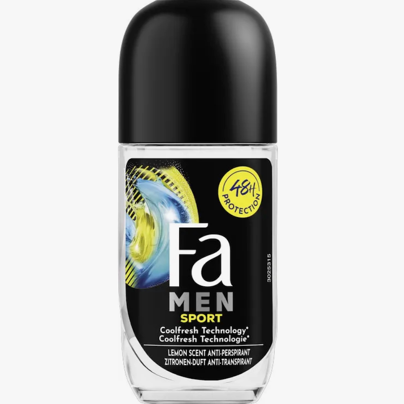 德国直邮 FA男士运动柠檬香体止汗露滚珠 48小时清新汗液防护走珠