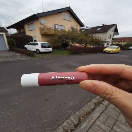 德国直邮 原装进口Alterra奥泰拉天然有机玫瑰可可石榴润唇膏4.5g