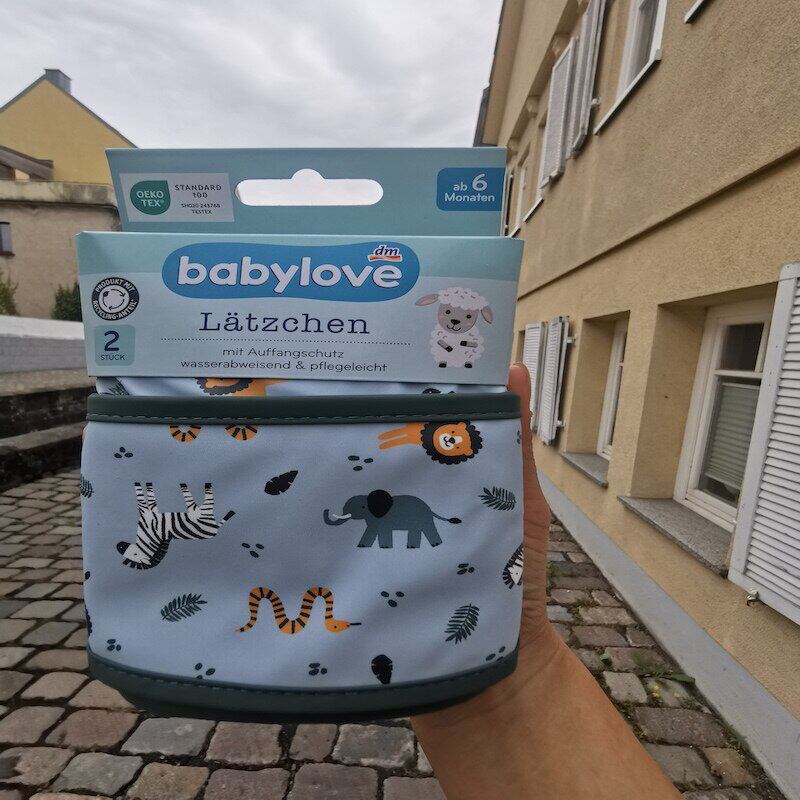 德国直邮 babylove婴儿宝宝吃饭围兜防水罩衣 防水防污 易清理