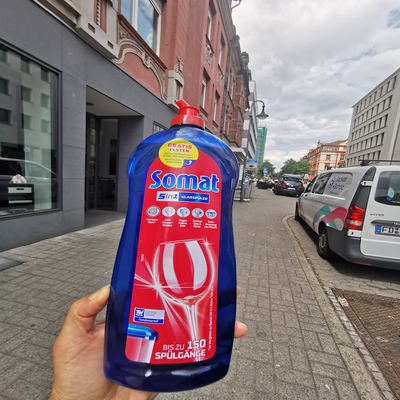 德国直邮Somat 5in1 盘子玻璃杯光亮剂玻璃器皿助洗剂 防水渍残留