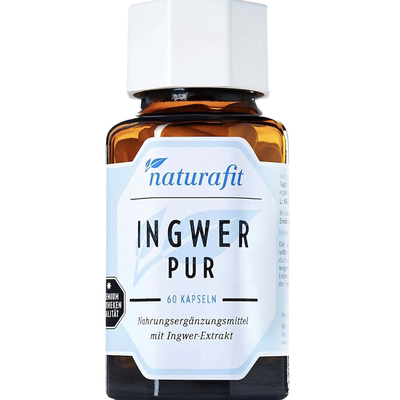 德国直邮 naturafit Ingwer pur 天然有机姜黄素胶囊