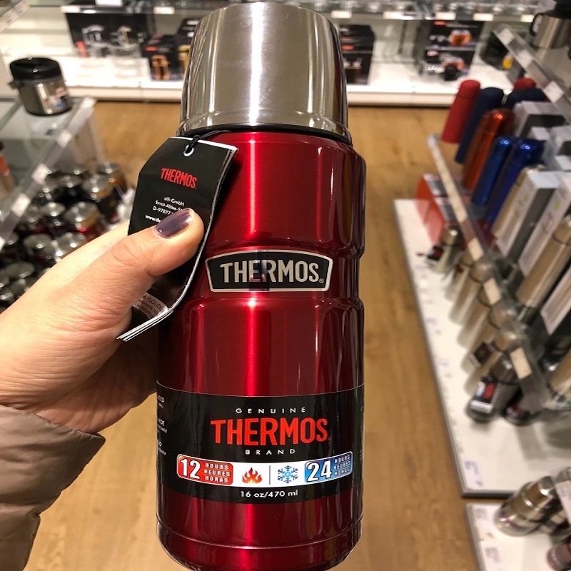 德国直邮 THERMOS King Flask膳魔师保温水杯18/8不锈钢防漏470ml